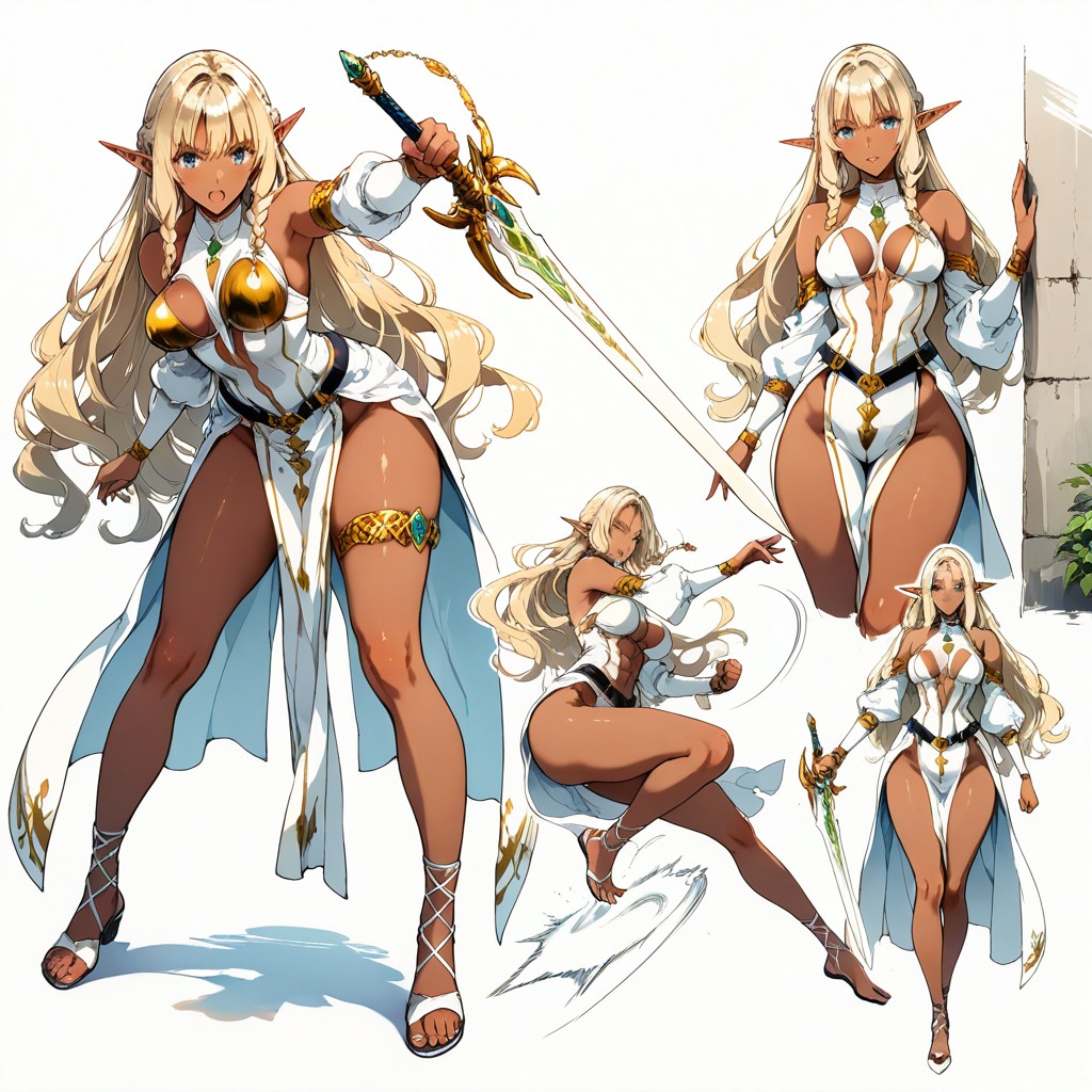 Blue Eyes, Endou Okito Art Style, Small Breasts Hentai AI Porn