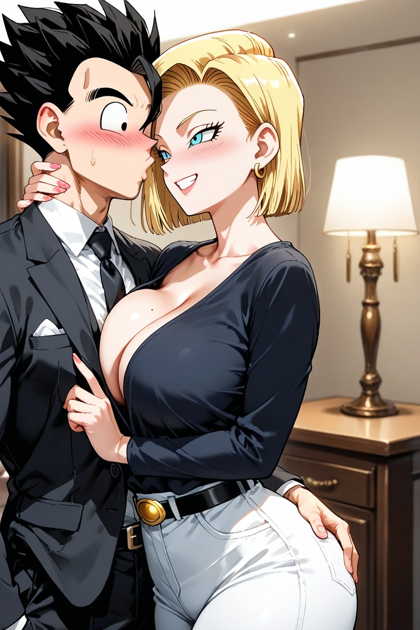 Long Sleeves, Cul Arrondi, Heureux Porno IA Hentai