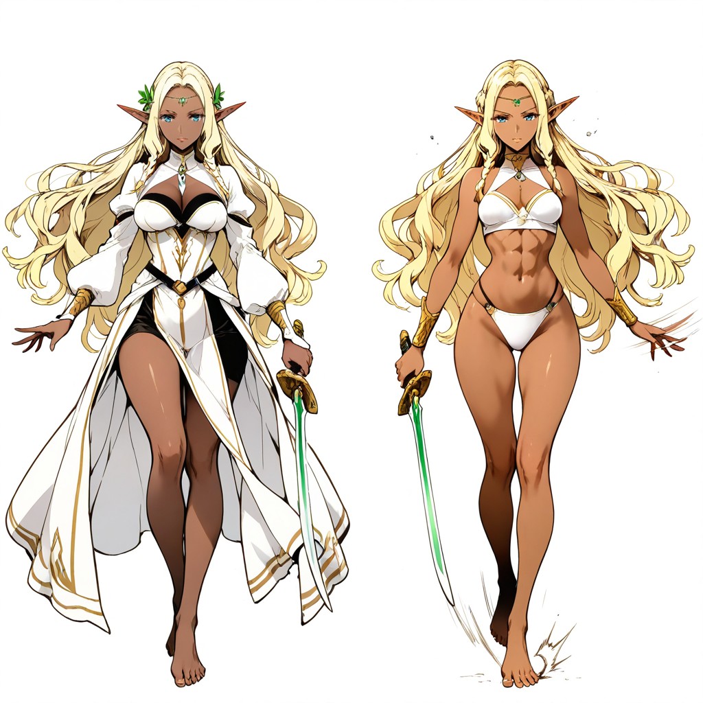 Pechos Pequeños, White Background, Gold Hentai IA