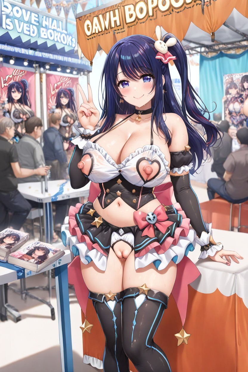 Cosplay Booth Stand, Otaku Crowd, Pussy Leaking AI黃漫
