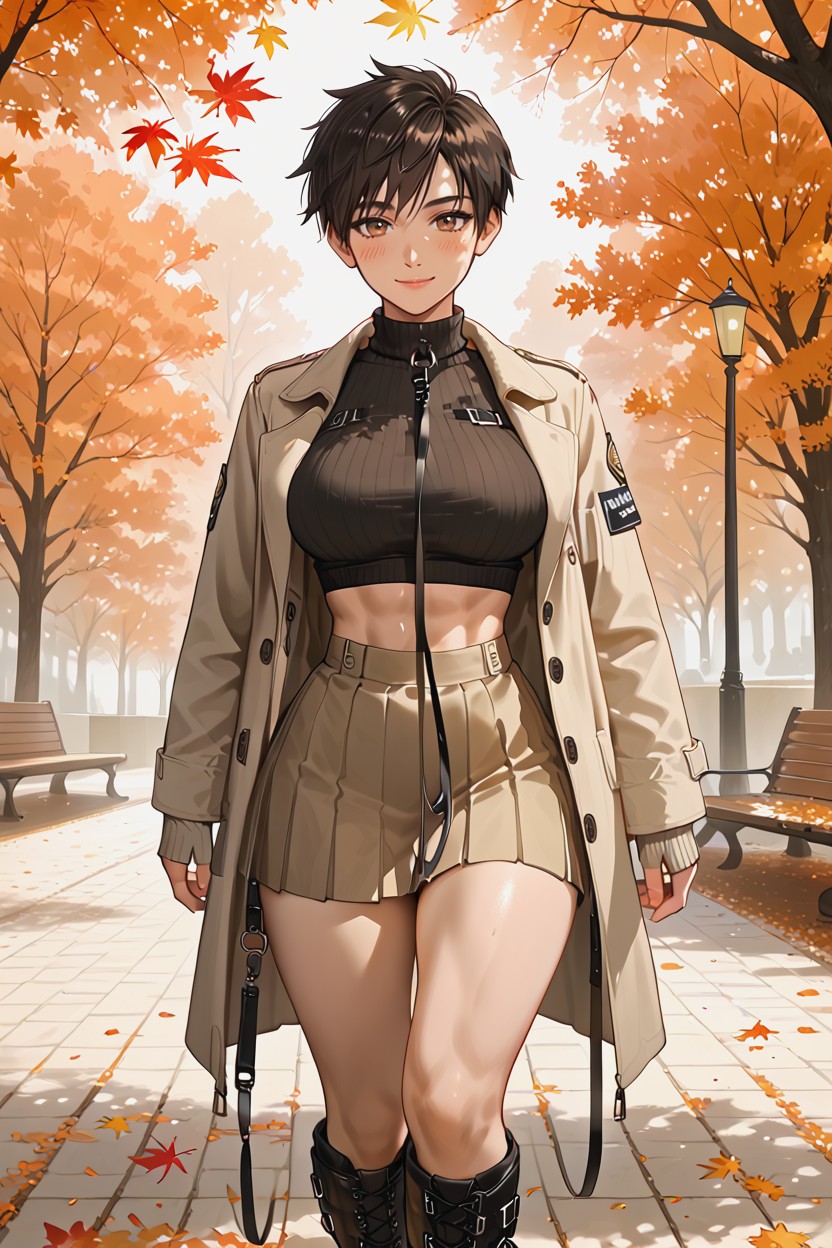 Leash, 18+, A Woman Walking With A Hentai AI Porn