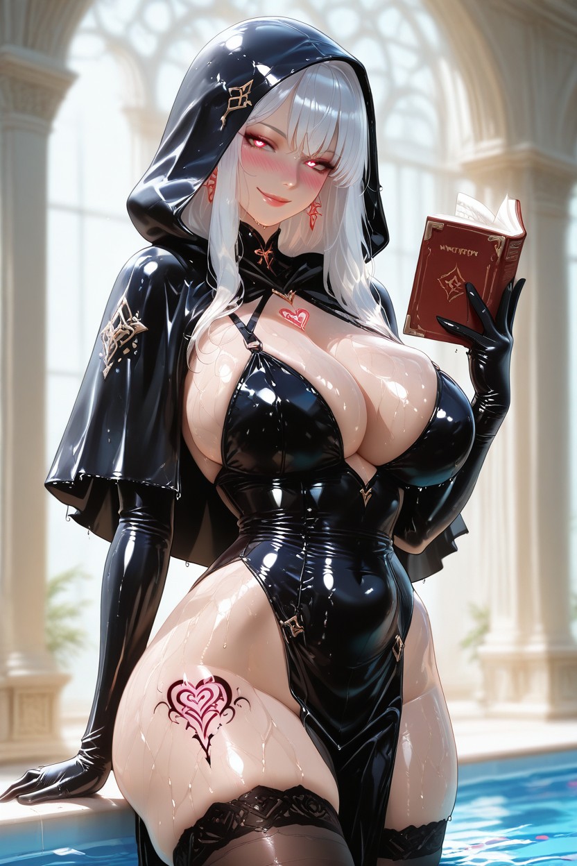Black Latex Gloves, Sexy Body, 18+ AI黃漫