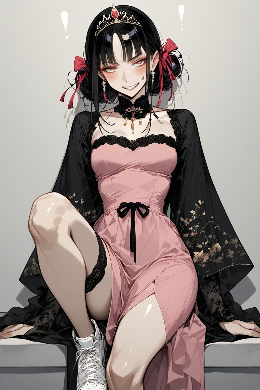Sneakers, Spunky Chika Litllle, Black Hair Hentai AI Porn