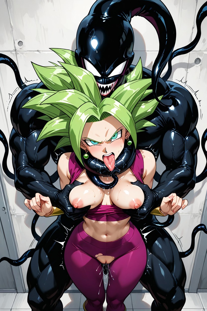Matching Form-fitting Pants With Fabric Texture, Exposed Pussy, Kefla From Dragon Ball Super 헨타이 AI 포르노