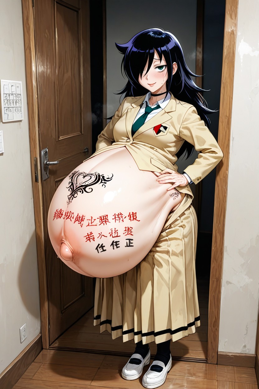 Bunda Pequena, Uniforme, Hands On Hips Hentai IA pornografia