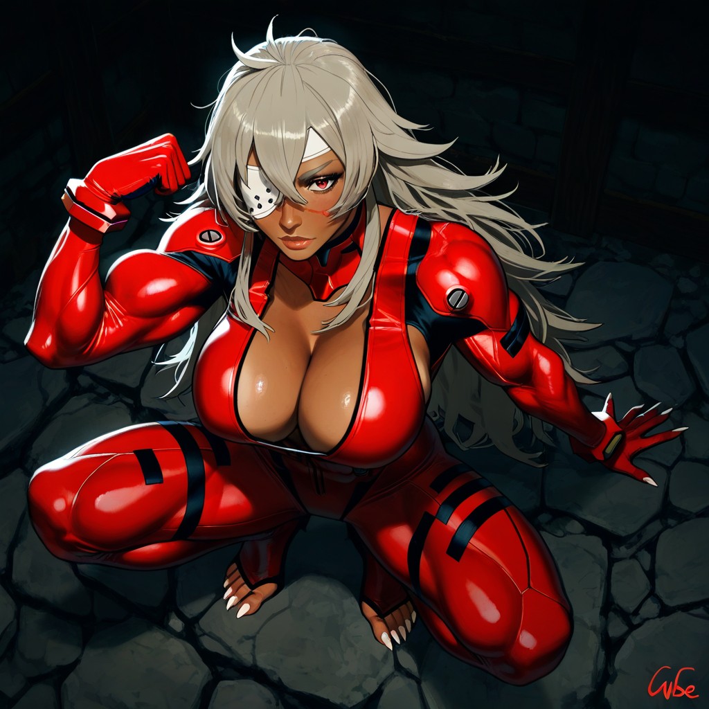 Red Rider Suit, Feet Focus, Very Muscular Body Hentai AI Porn
