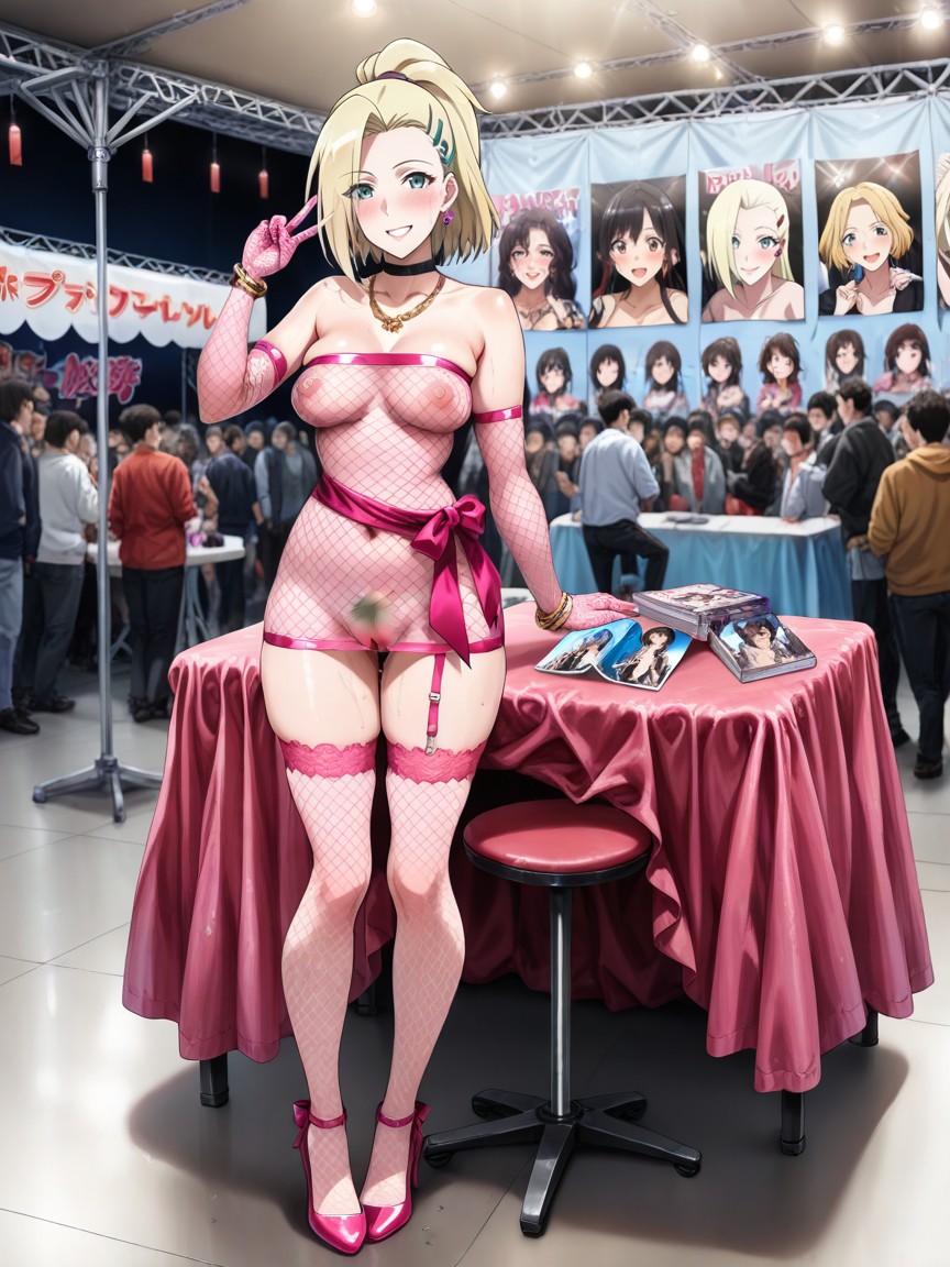 Blushing, Smile, Yamanaka Ino Hentai IA