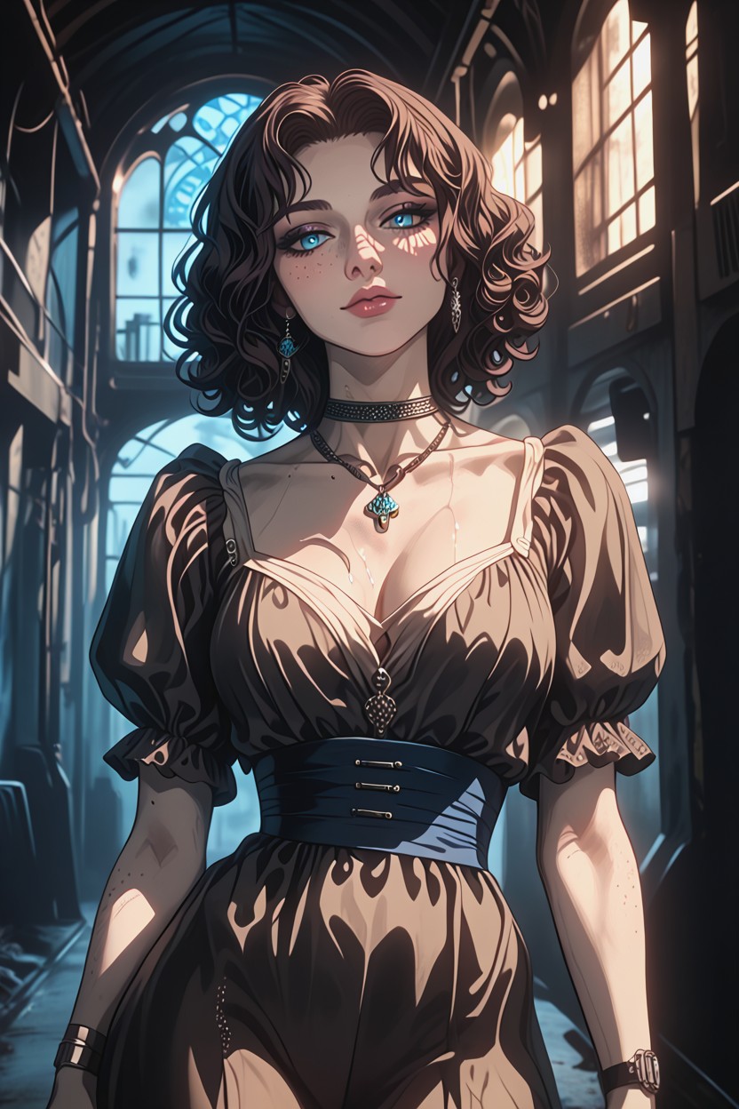 Original Character Solona, Fully Clothed, Center Part AI黄漫