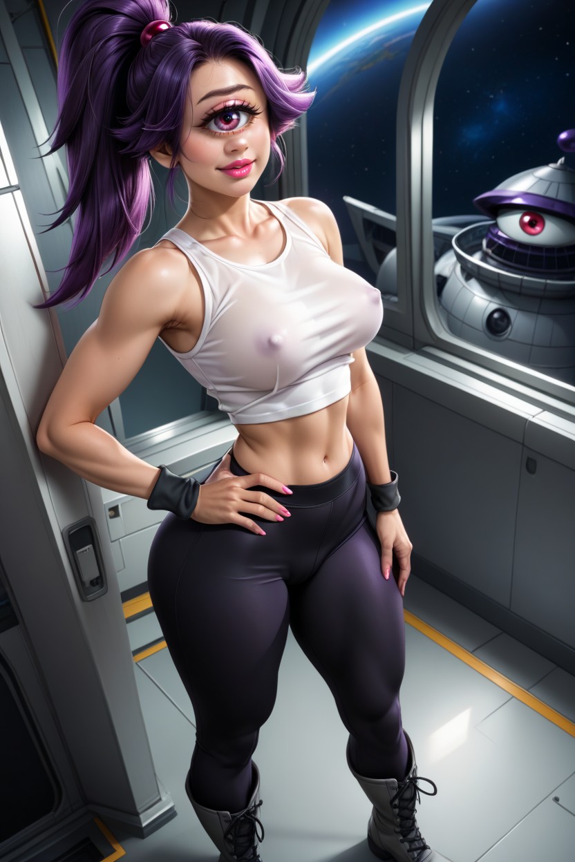 Pink Eye, Deep Space Background, Full Lips Porno IA Hentai