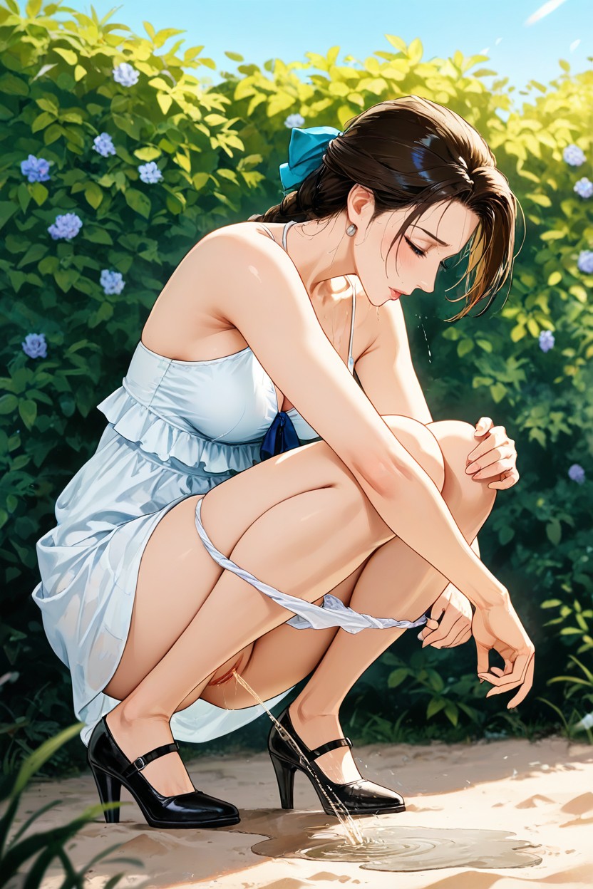 Desperation Pee, Lara Croft, Vagina Porno IA Hentai
