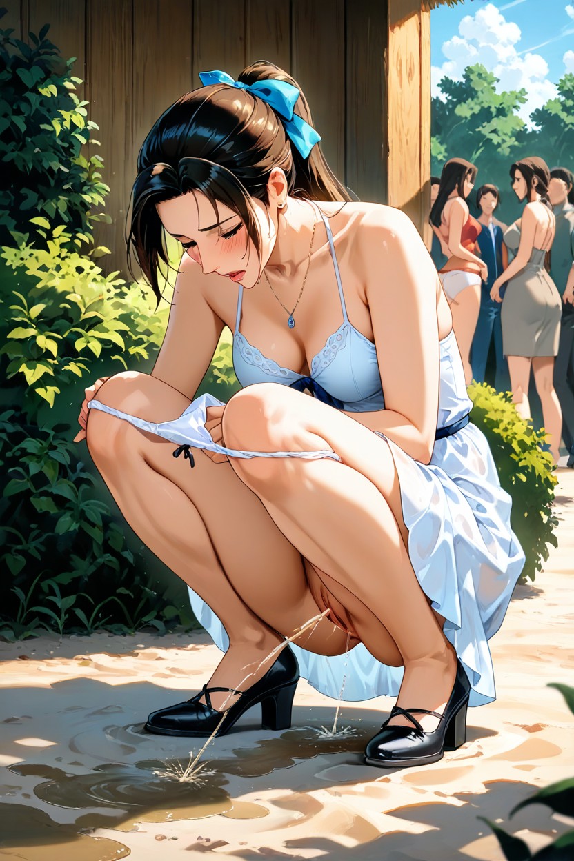 Wood, Desperation Pee, Dripping Urine From Pussy ヘンタイAIポルノ