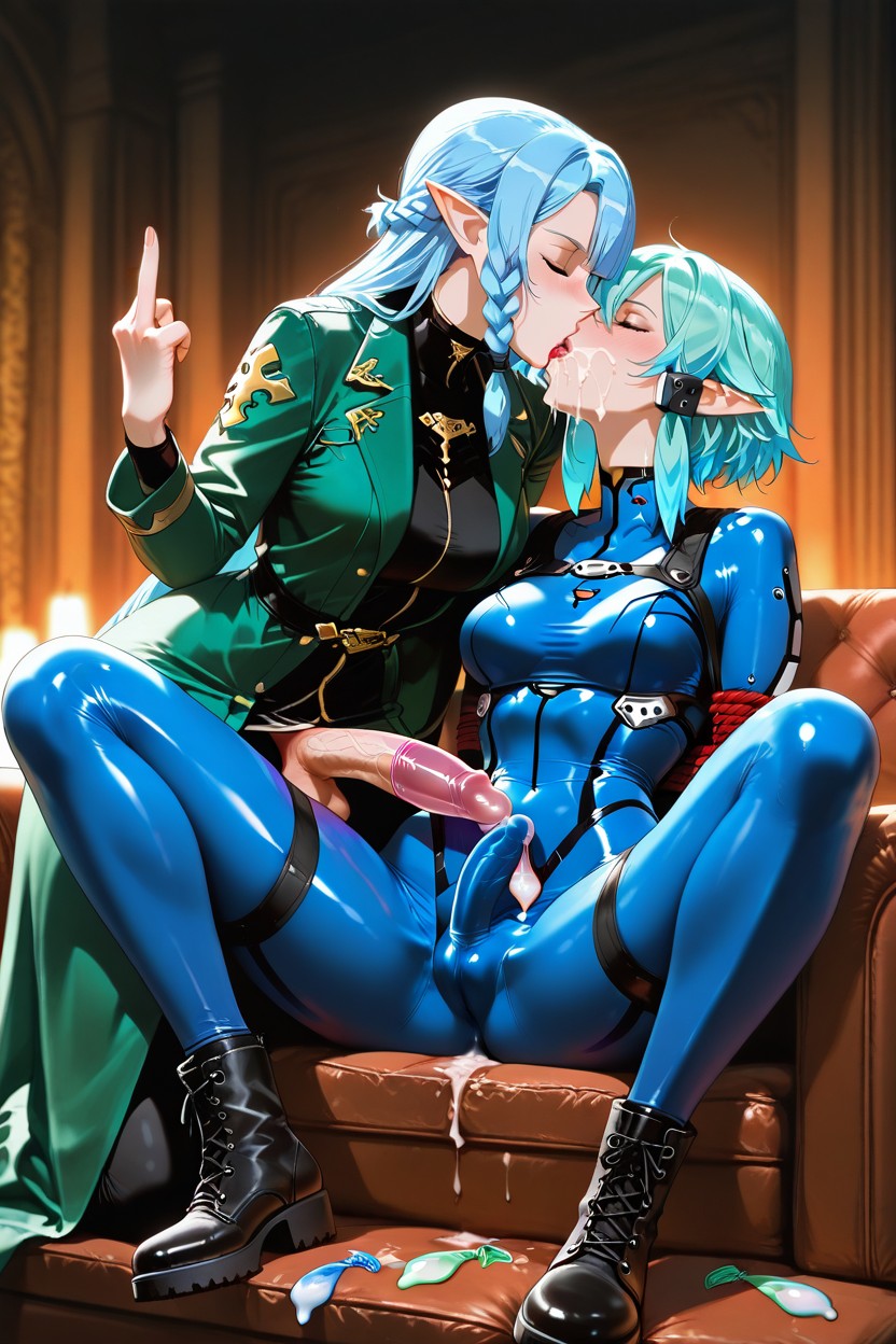 Cum In Face, Hand On Penis, Black Hentai IA