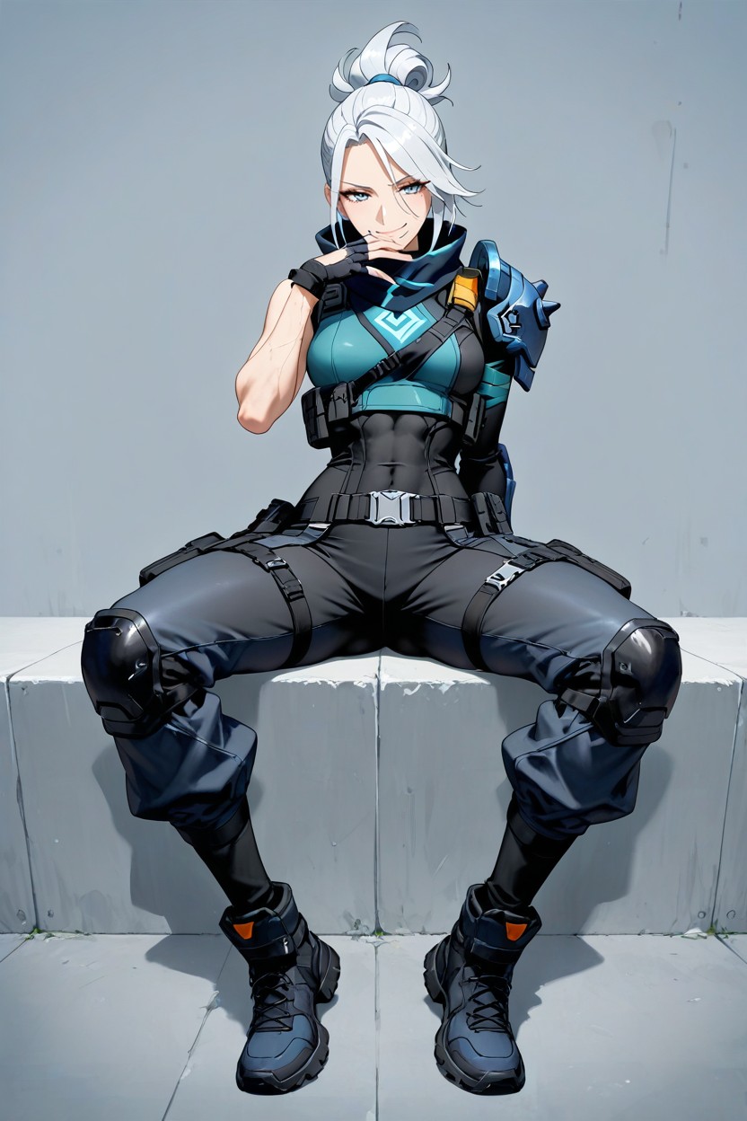Defined Cheekbones, Matte Tactical Fabric, Smug Expression Hentai AI Porn
