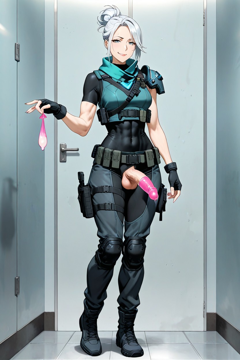 Jett From Valorant, Used Condoms, Used Condom In Hand Hentai AI Porn