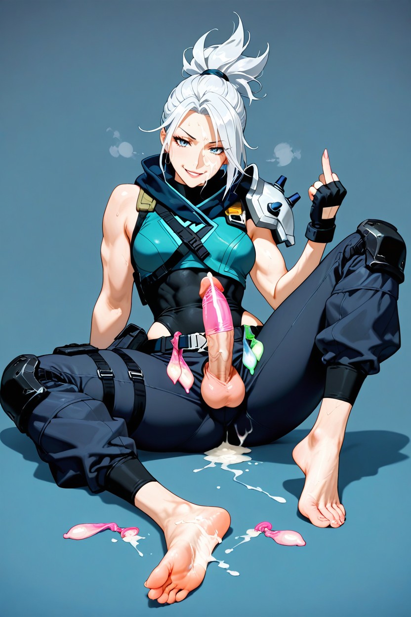 Soles, Used Condom In Hand, Wearing Condom Hentai AI Porn
