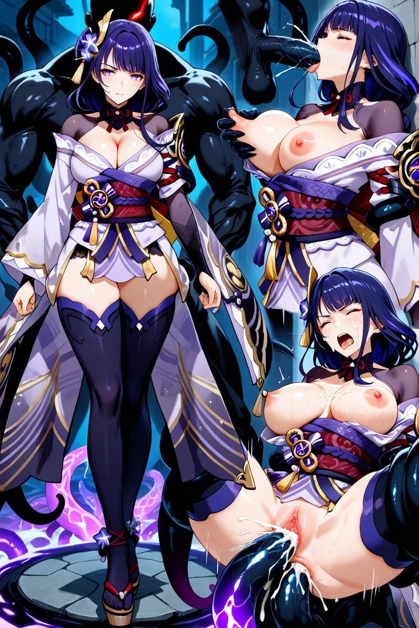 Venoms Tongue Deepthroat, Pénis De Poney, Vue De Côté Porno IA Hentai