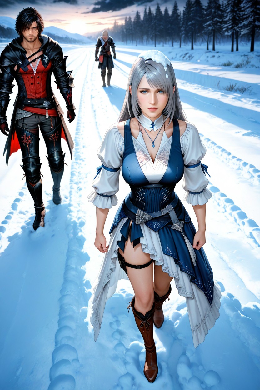 Thick Snow On Clothes, Nighttime, Jill Warrick Outfit Porno IA Hentai