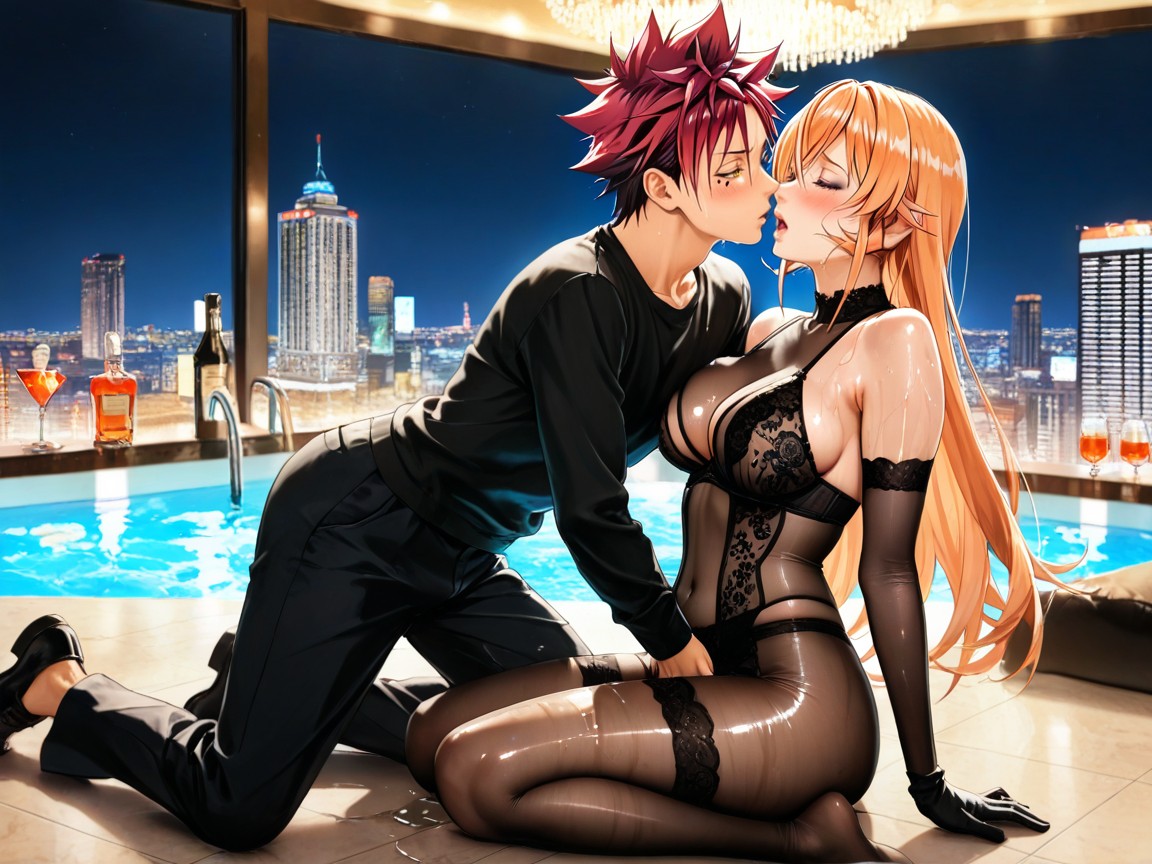 Vêtements Mouillés, Nakiri Erina From Shokugeki No Souma, Thick Eyelashes Porno IA Hentai