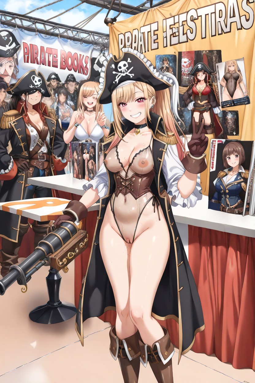 Lewd Photobooks, Happy, Jutting Breast Hentai AI Porn
