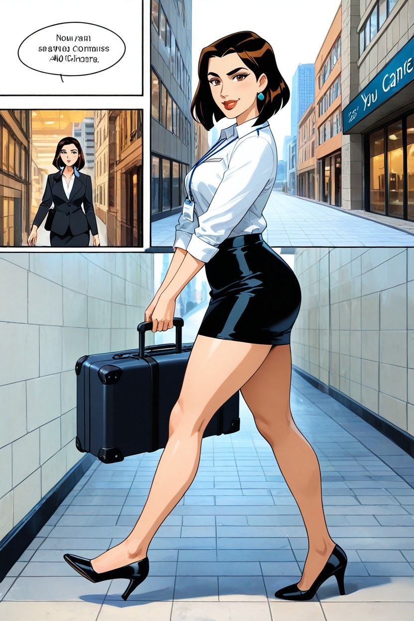 Side View, Comic Panels, Thick Body Hentai AI Porn