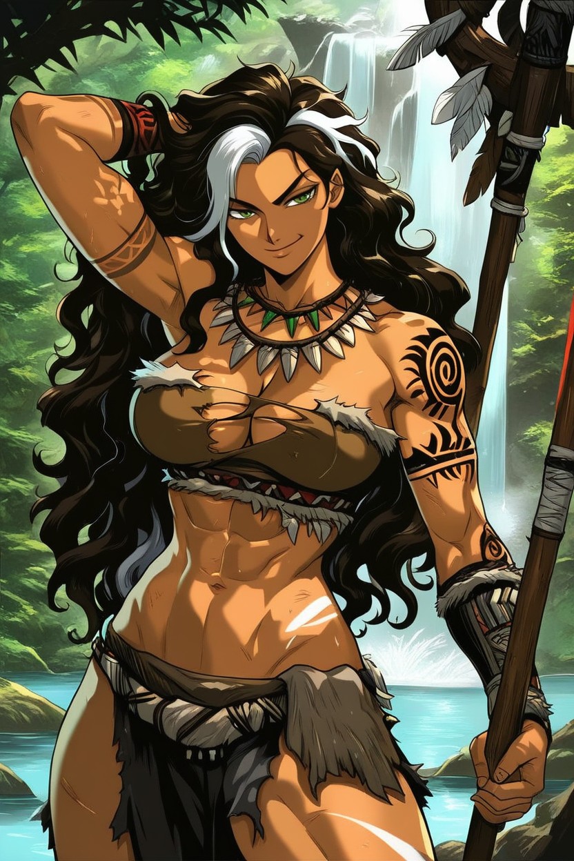 Largo, Waterfall, Forest Hentai IA