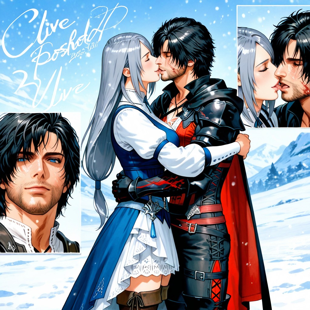 Embracing Hugging Clive Rosfield, Clive Face Visible, Clive Rosfield Outfit Hentai AI Porn