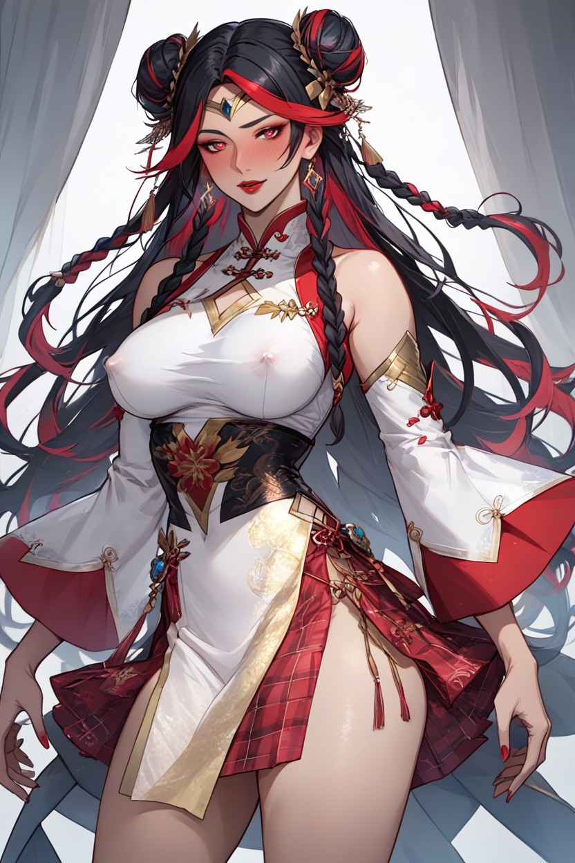 Dress, Black Hair, Orgasm Hentai AI Porn