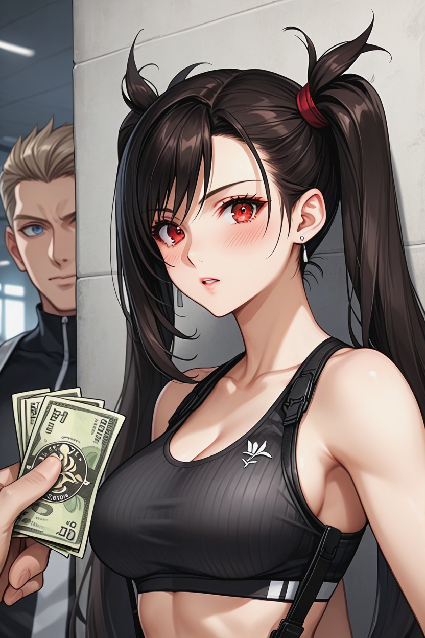 Embarrassed , Tickets, Black Bikini Underwear Hentai AI Porn