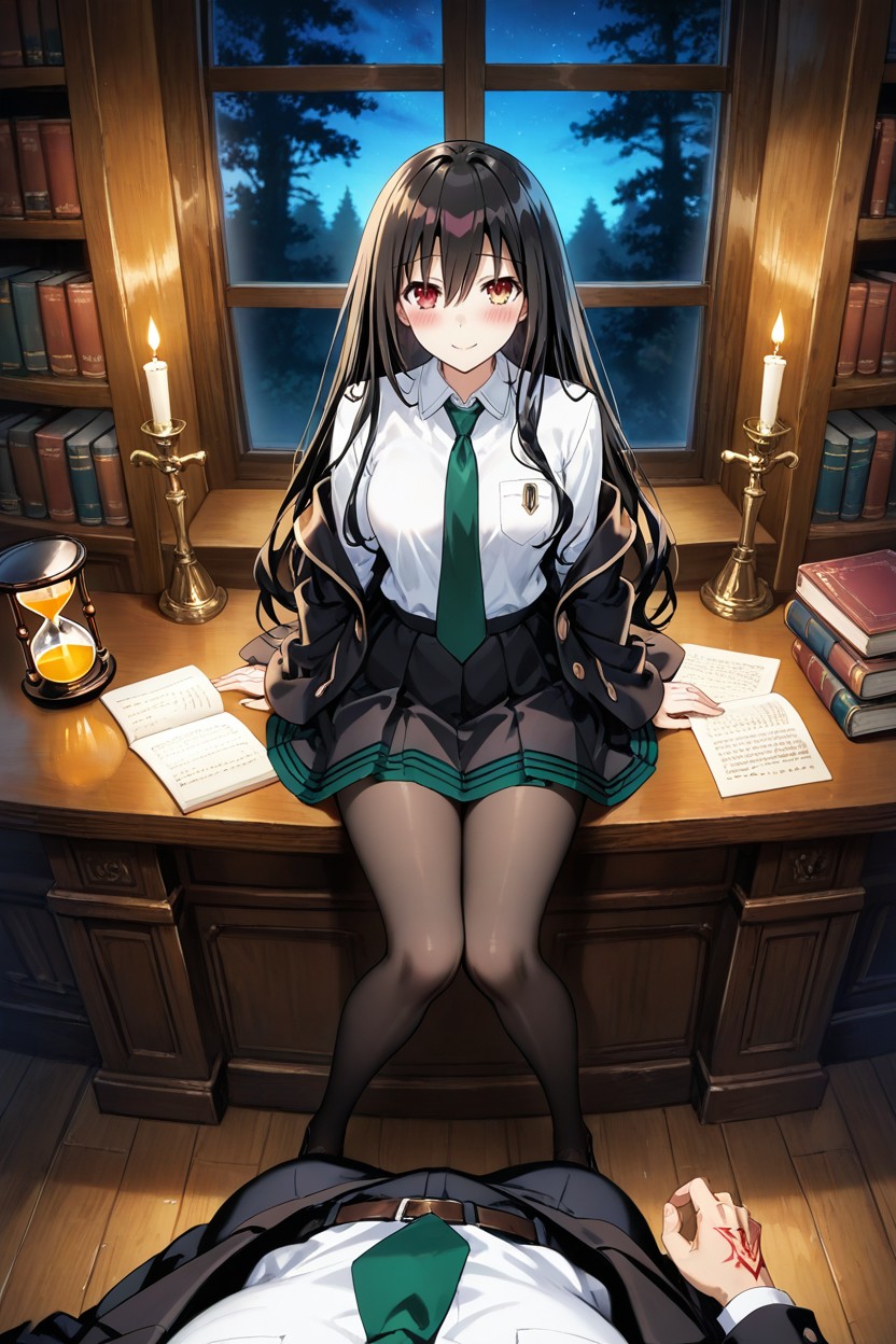 Accurate Interior, 25+, Detailed Spell Books On Desk Hentai AI Porn