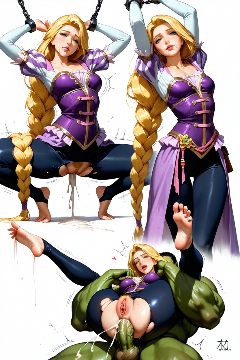 Green Eyes, Blonde Pubes, Zutta Art Style Hentai AI Porn