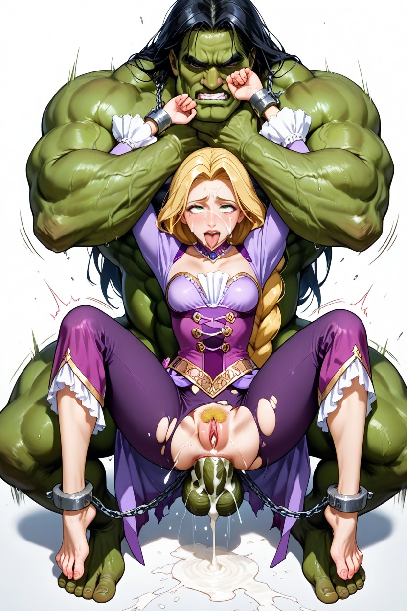 Medium Ass, Blonde Pubes, Full Nelson Hentai AI Porn