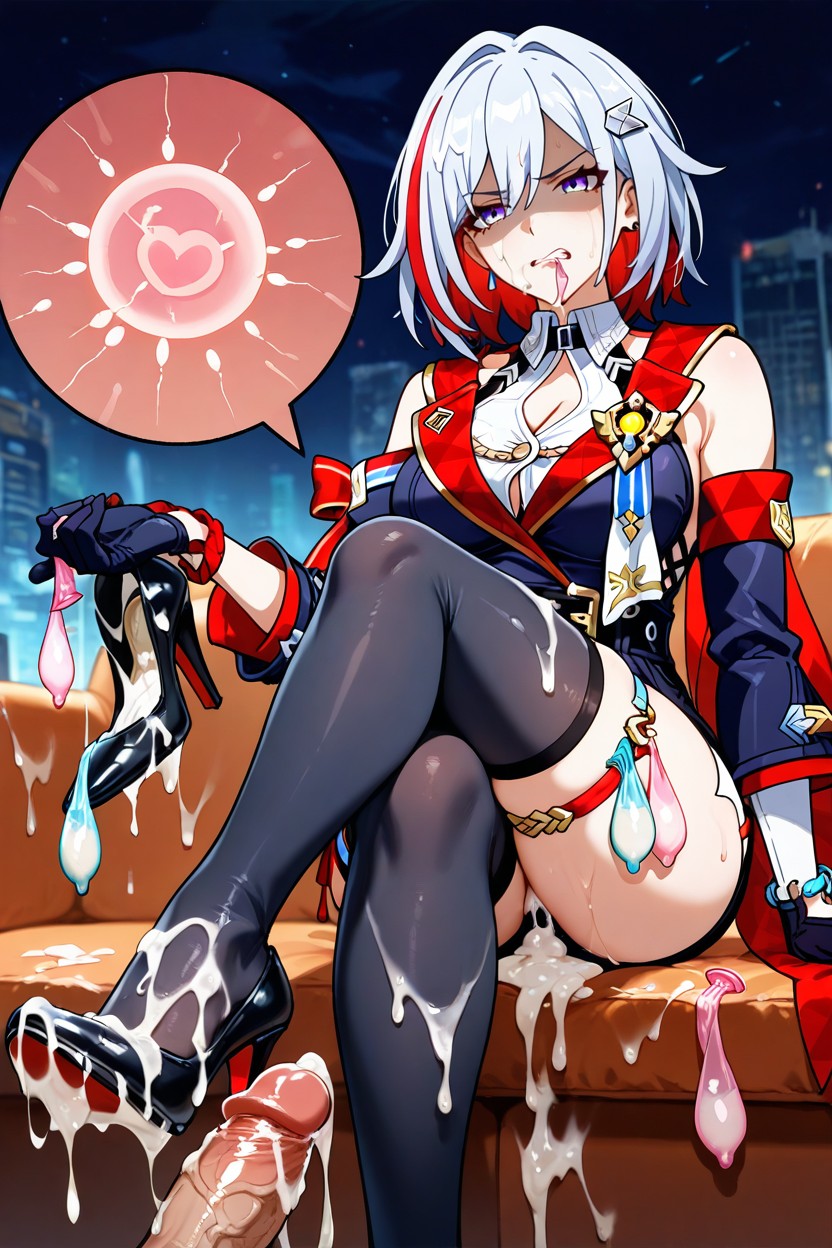 Swallowing Semen, Cum On Legs, Condom Hentai IA