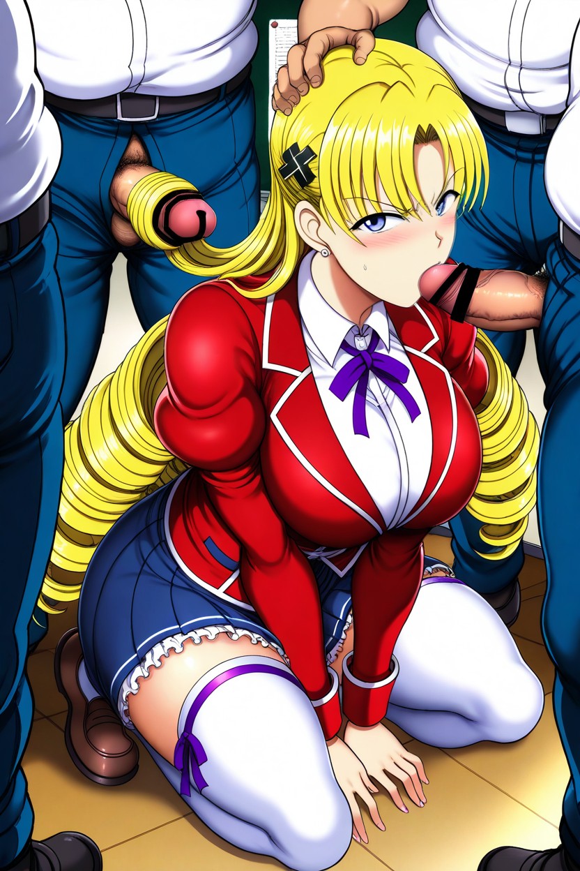 Loafers, Zettai Ryouiki, Blonde Hair Hentai AI Porn