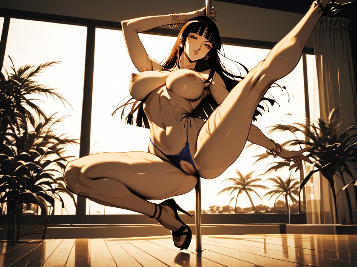 Crotchless Thong, Pole Dancing, Perfect Image Hentai IA