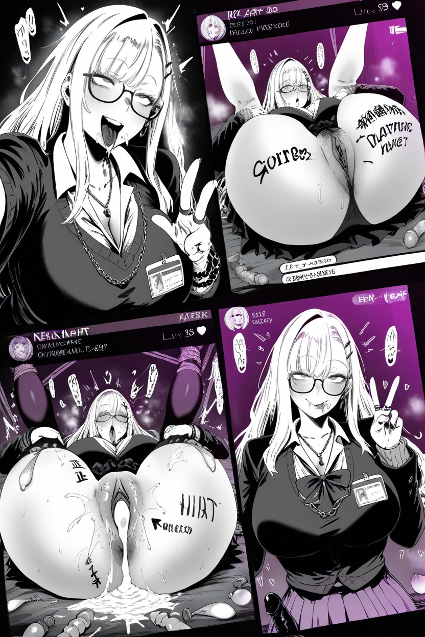 Hair Pin, Bracelets, Text Bubble Hentai IA