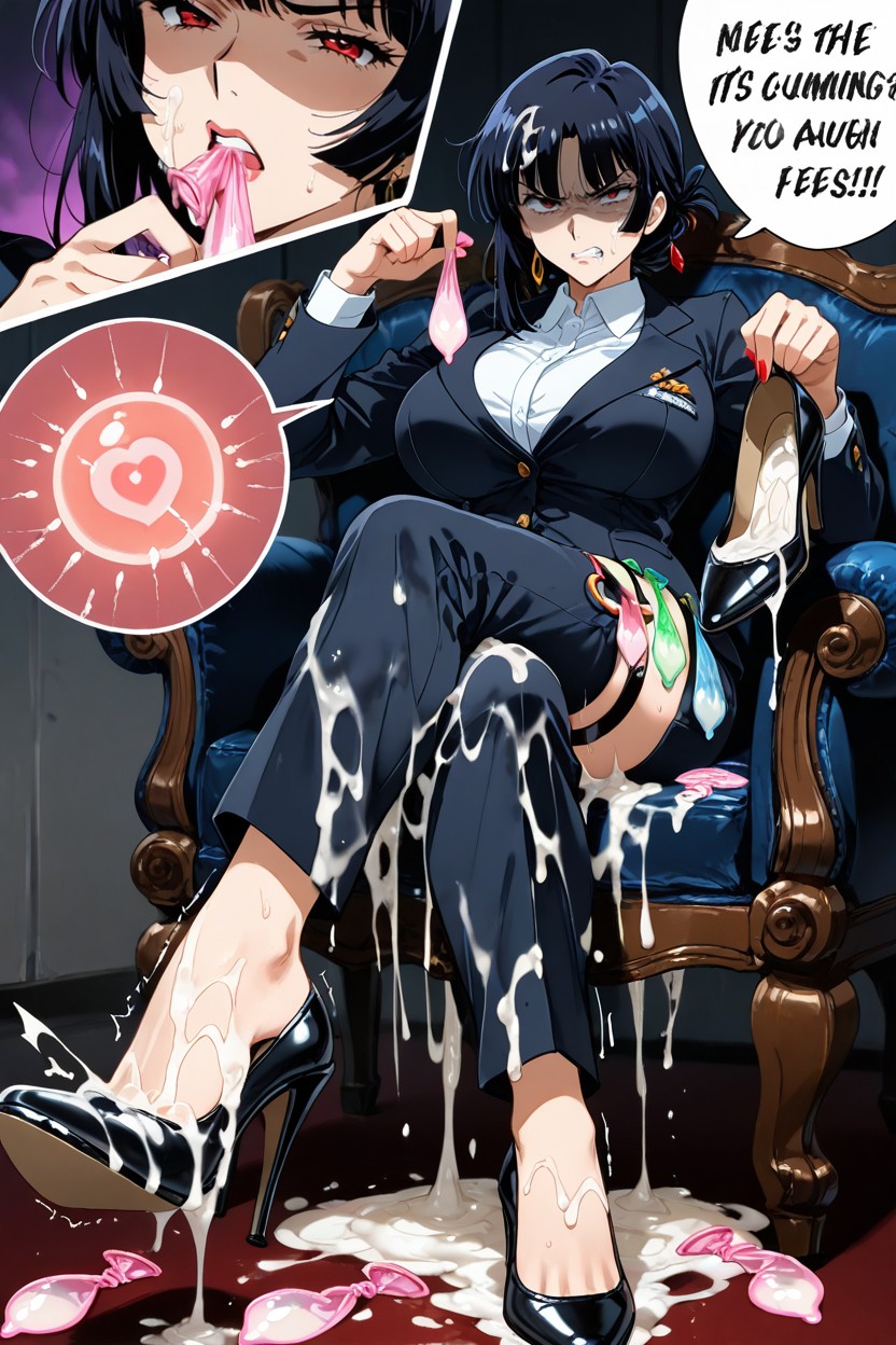 Shaded Face, Cum Everywhere, Drenched In Cum Porno IA Hentai