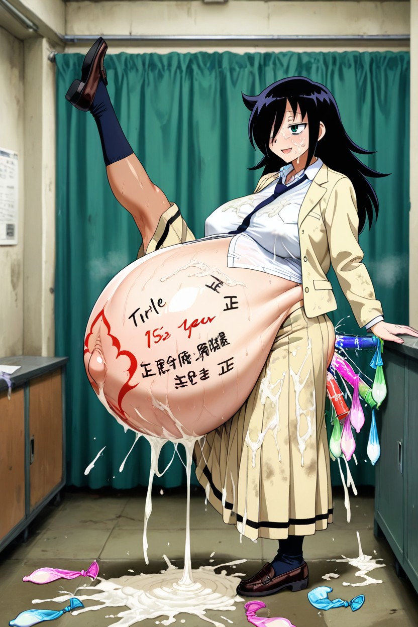 Study Room, Femcel, Pale Skin Porno IA Hentai
