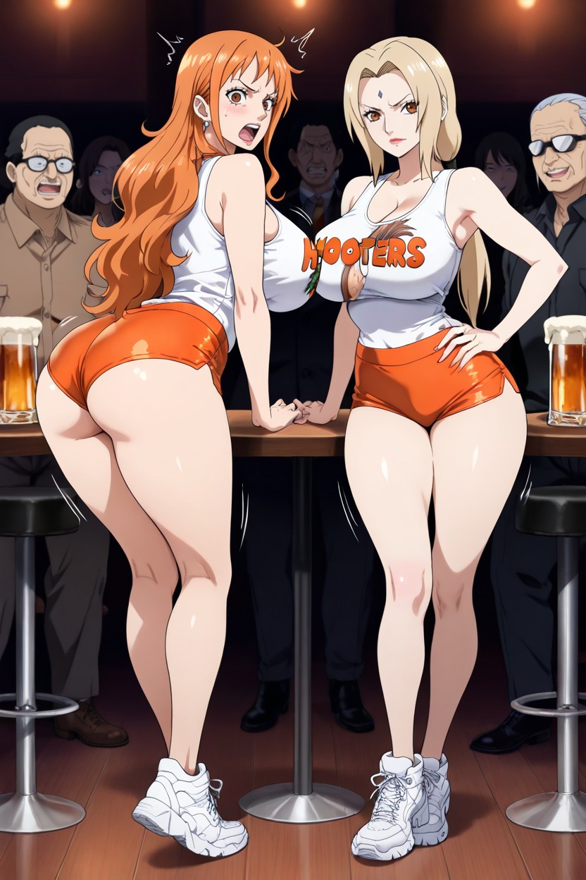 Dynamic Motion Lines, Big Ass, Horny Old Man In The Background Hentai IA