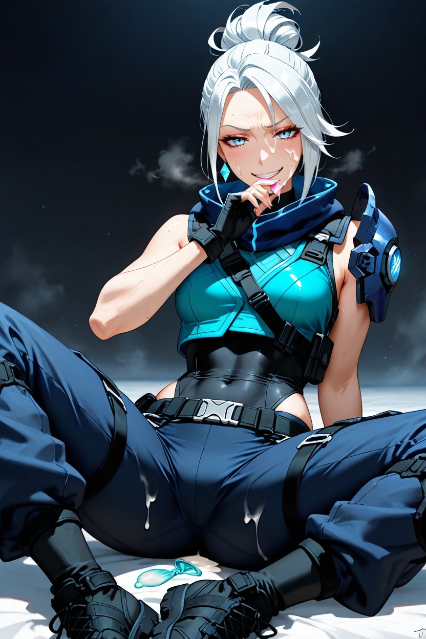 Sharp Confident Eyes, Athletic Face, Flexible Combat Wear Hentai AI Porn