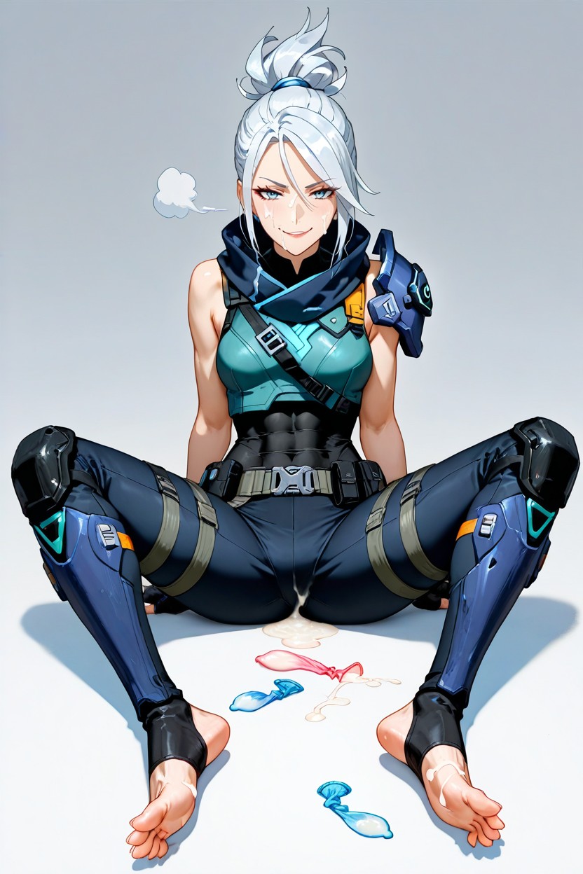 Dark Navy Undershirt, Layered Flyaway Strands, Streamlined Agile Silhouette Hentai AI Porn