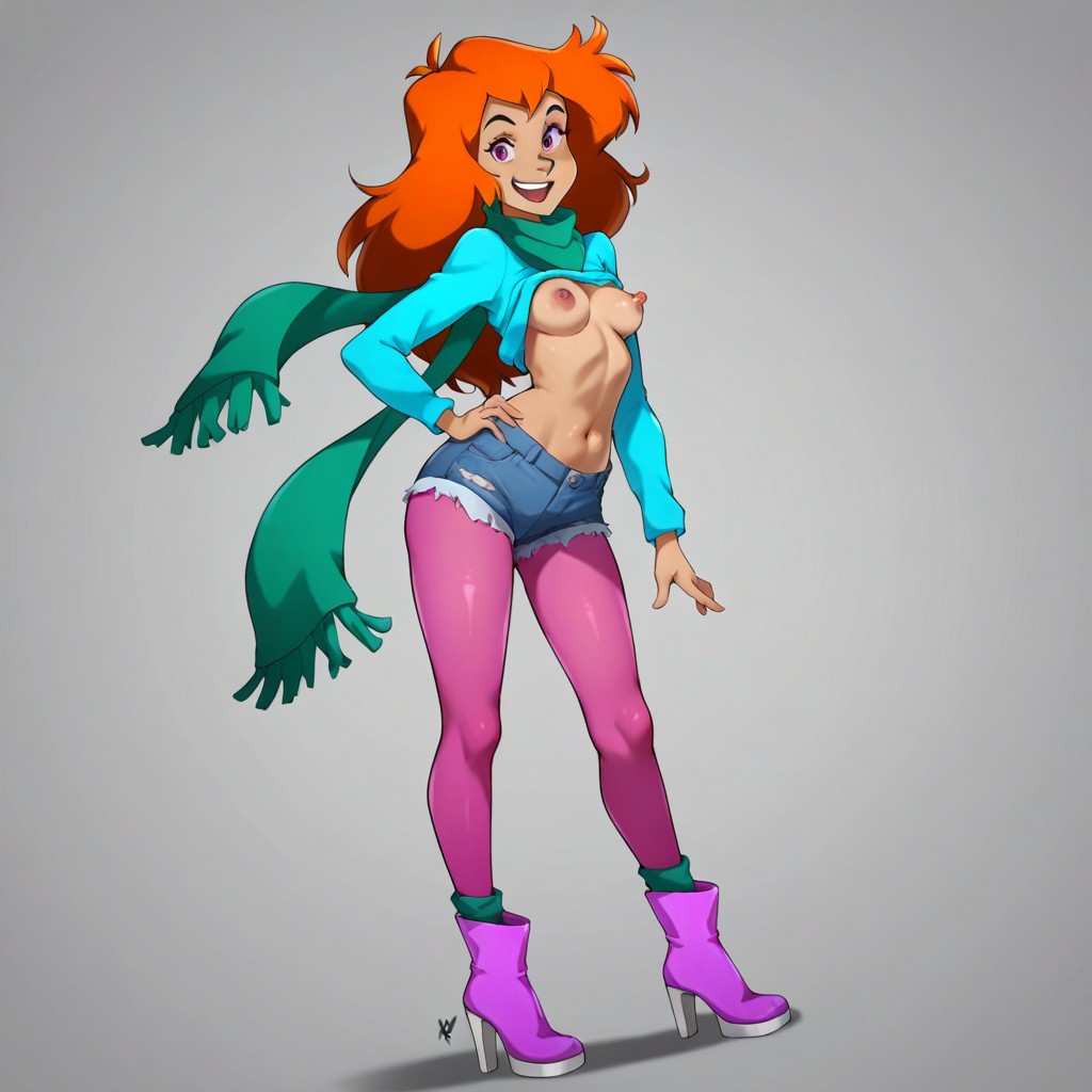 Green Scarf, Daphne From Scooby-doo, Dynamic Angle Porno IA Hentai