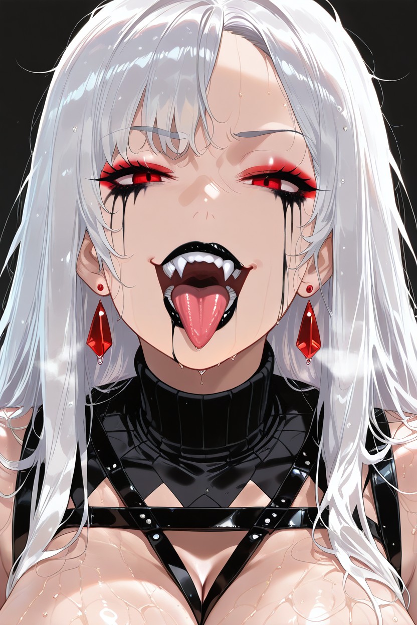 Black Turtle Neck Harness, Perfect Skin, Wet Hair Porno IA hentai