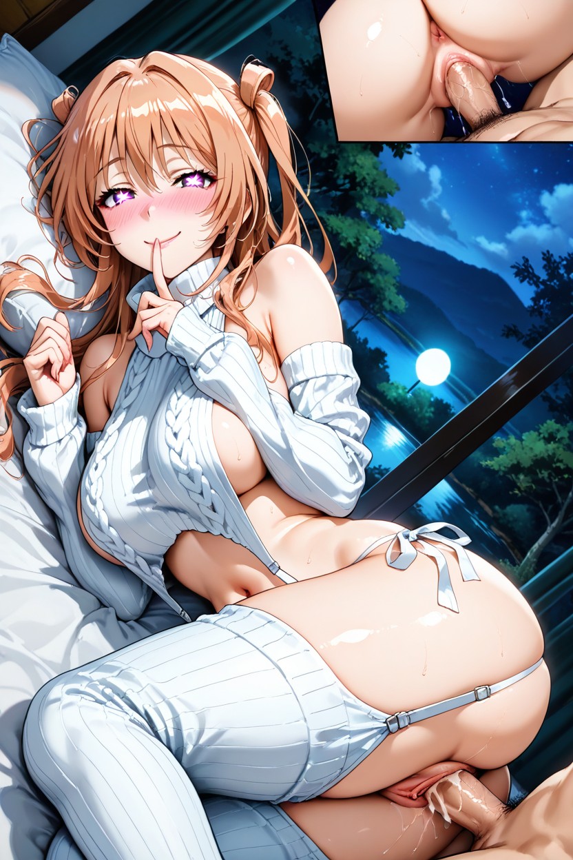 Muslos Gruesos, Detailed Face, Bitting Own Finger Hentai IA