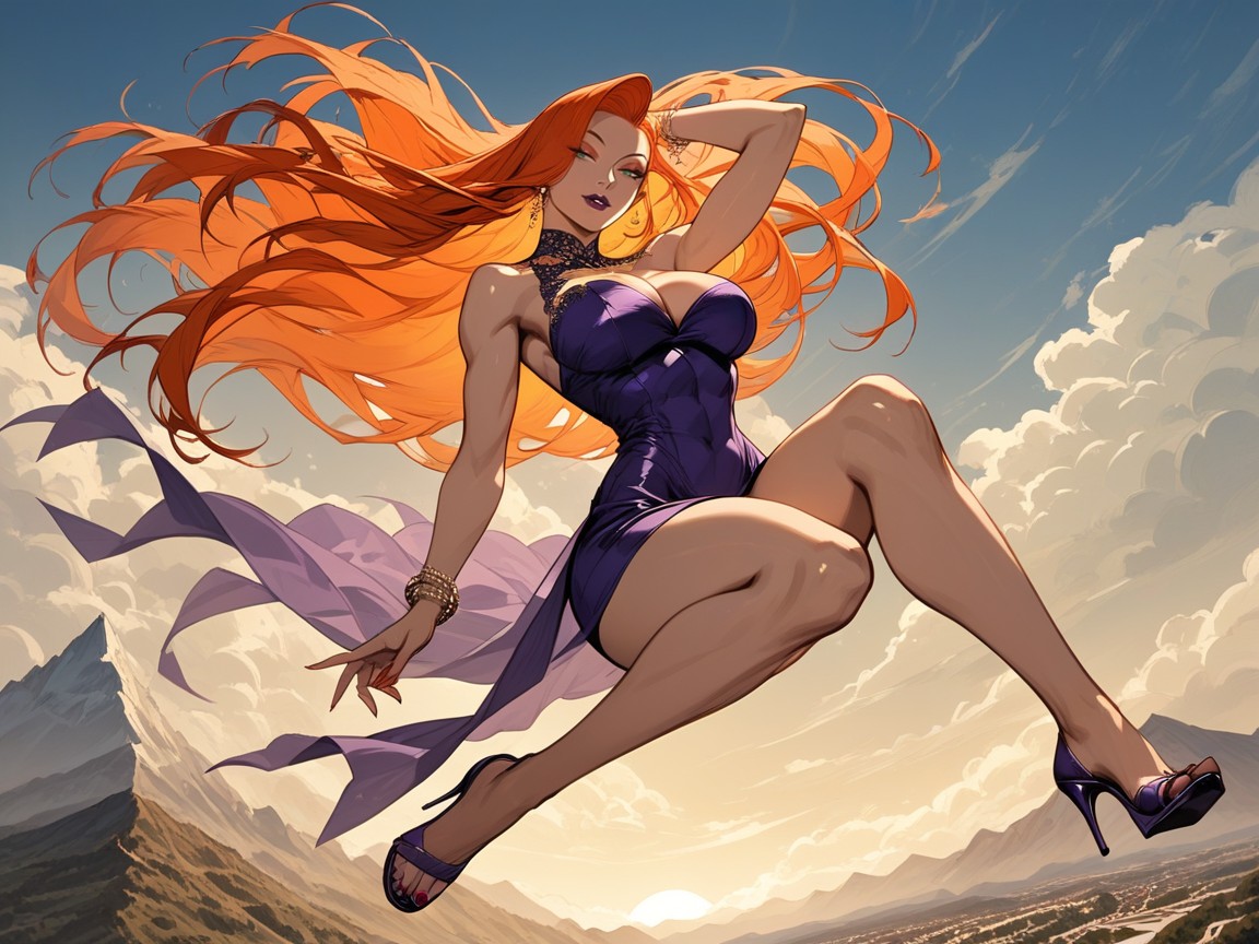 Tanned Skin, Mountains, Fit Hentai AI Porn
