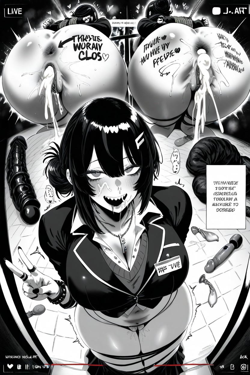 Hair Pin, Excessive Cumshots, Multiple Views Hentai AI Porn