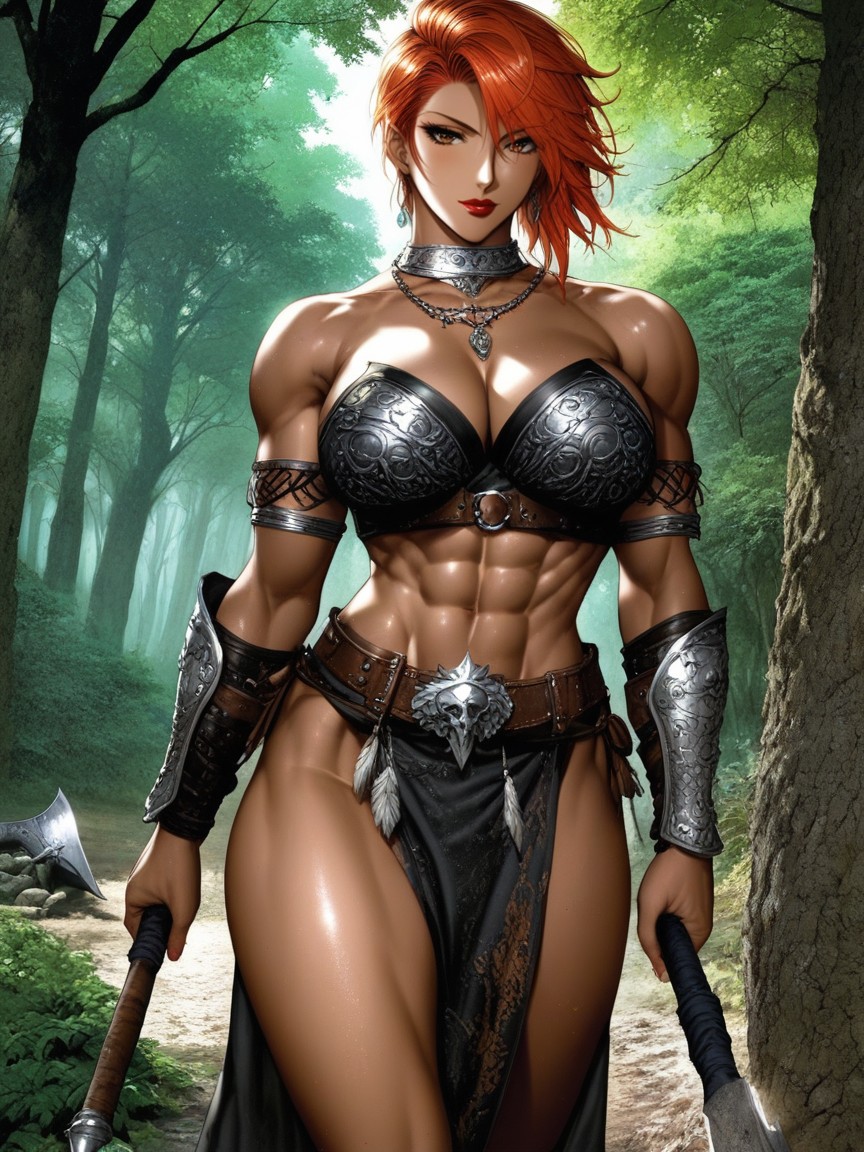 Red_hair, Forest, Under Cut Hentai AI Porn
