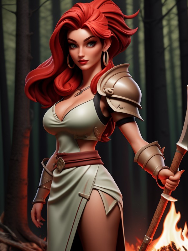 Tan_skin, Posing, Armor Hentai AI Porn
