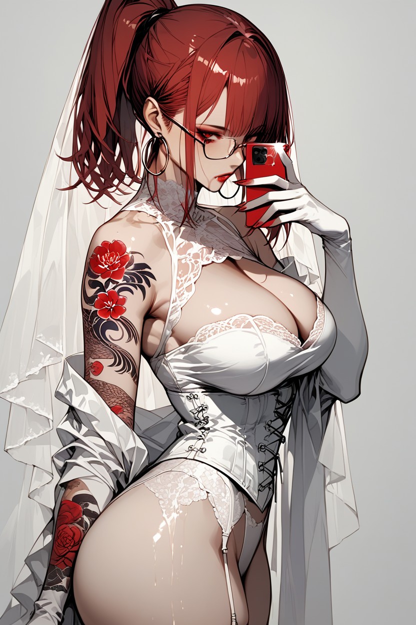 White Corset, Pelvis Curtain, Palé Skin Hentai IA
