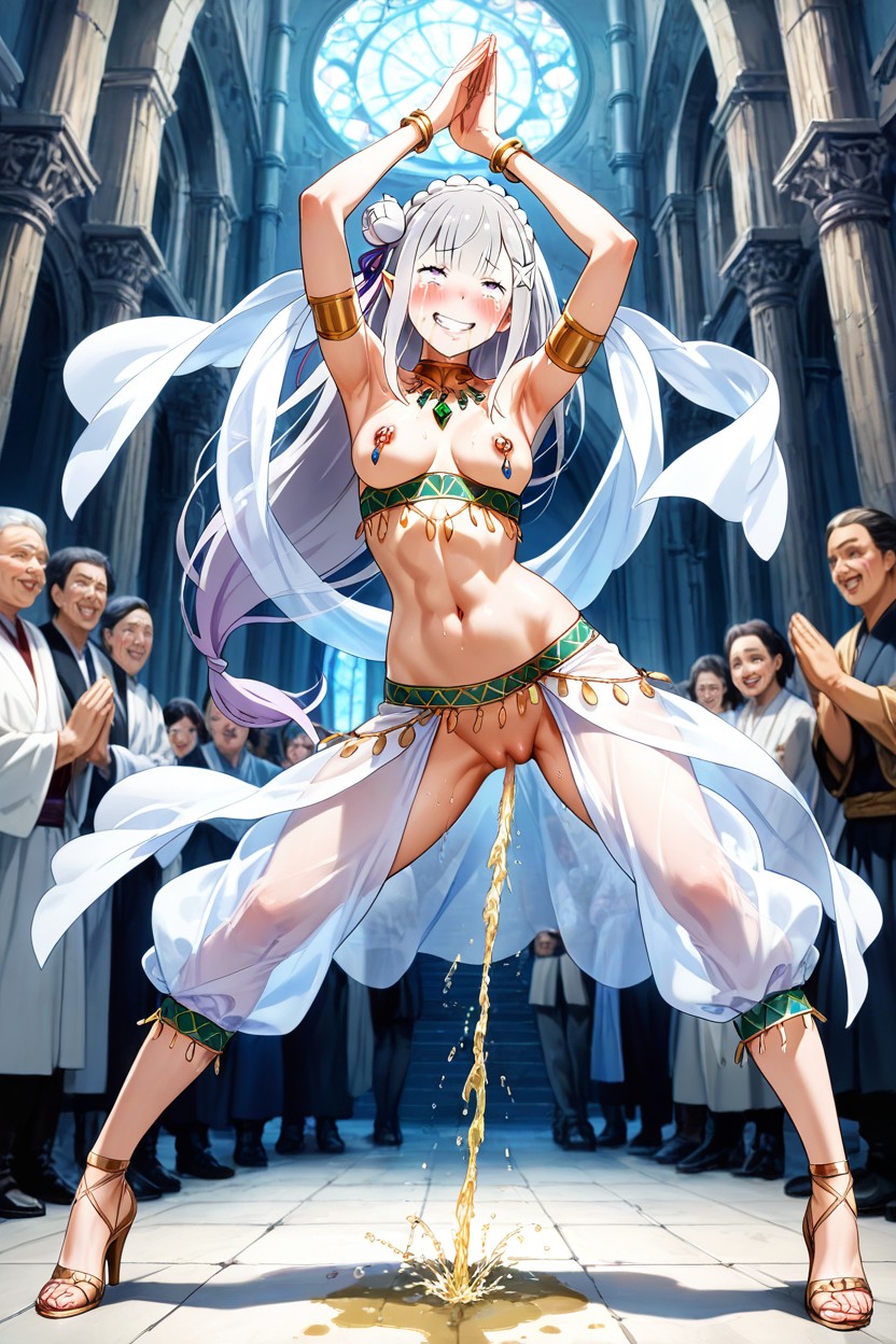 Legs Spread Apart, Full Body, No Bra Hentai AI Porn