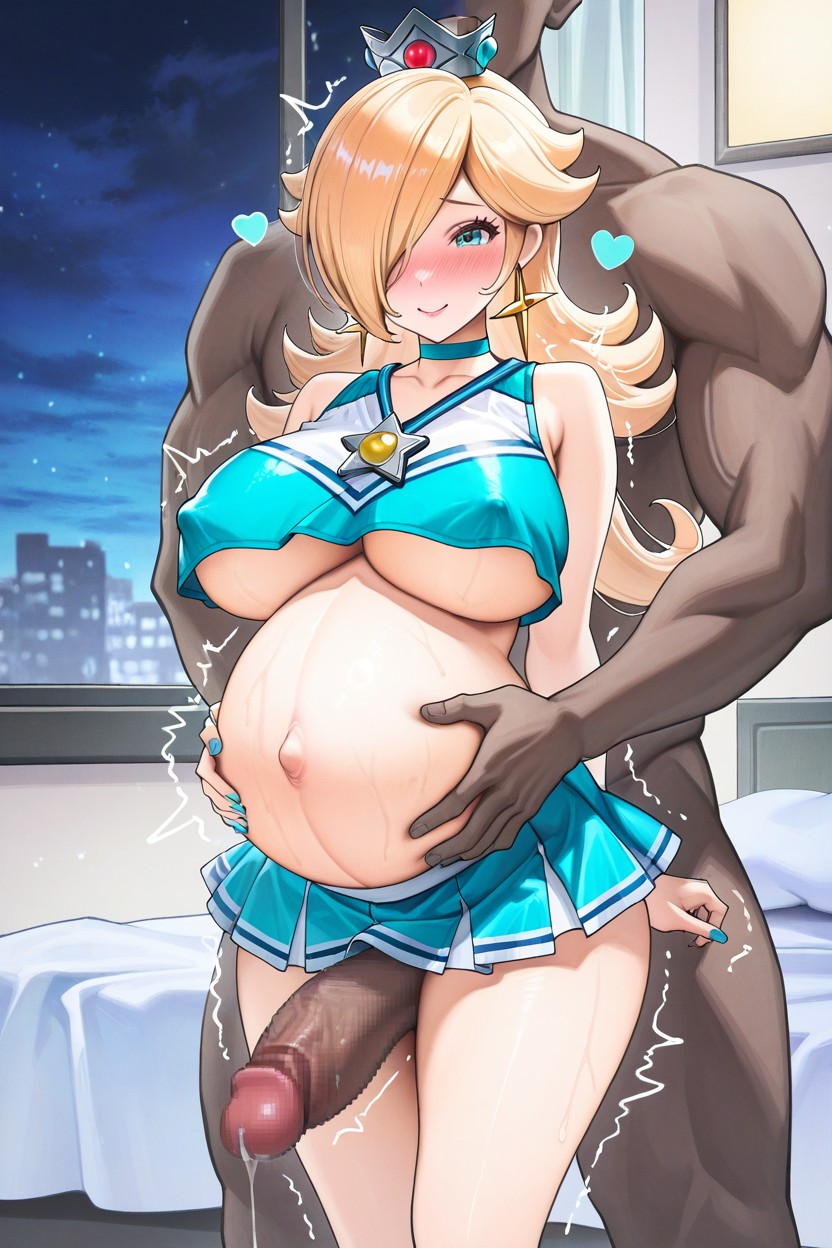 Behind, Huge Cock, Is Much Taller Than Woman Hentai IA